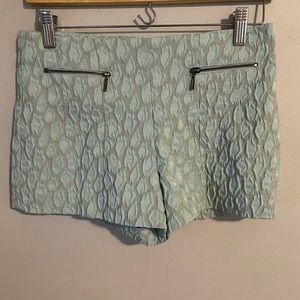 Zara blue leopard shorts